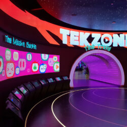 TEKZONE Kuwait themed entertainment design designed by KCC Entertainment Design main gate